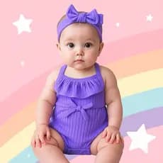 Romper bebê menina,jardineira macacão com laço