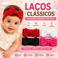 kit 4 laços faixinha turbate de bebe.Kit com 4 laços de bebe