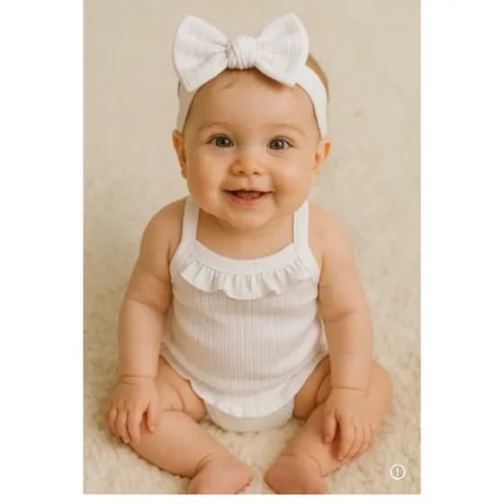 Body infantil menina bebê com laço ,  Body alcinha