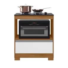 Balcão para Cooktop 4 Bocas Notável NT 3110 Freijó/Branco