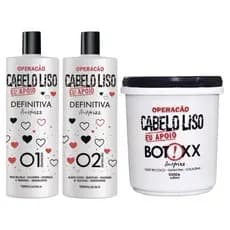 kit Salão Cabeleireiro Tratamento Cabelo Liso Progressiva mais Botox
