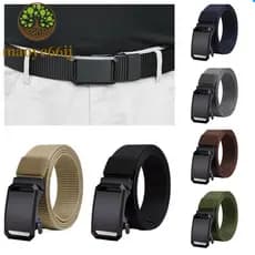 Cinto Tático Com Fivela Automática Masculina – De Nylon De Lona Casual Funcional Para Estudantes Yobel.Loja