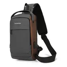 Bolsa Masculina Transversal Conector Usb Antifurto C/senha-2296-1 yobel