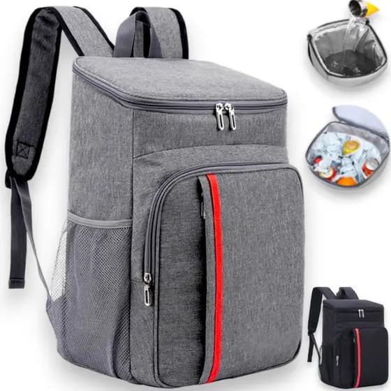 Mochila Térmica Cooler Capacidade 23L Impermeável Portátil Piquenique Quente Frio ref Yobel