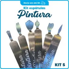 Kit Espátulas Pintura Artistica 5 Kit Espátulas Decorativas Inox Kit Espátulas para Bolo