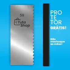 Espátula decorativa 59 em aço inox dois desenhos em um Espátula para Bolo inox