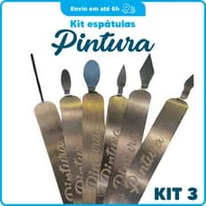 Kit Espátulas Pintura Artistica 3 Kit Espátulas Decorativas Inox Kit Espátulas para Bolo