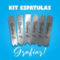 Kit espátulas grafiar 6 modelos em aço inox