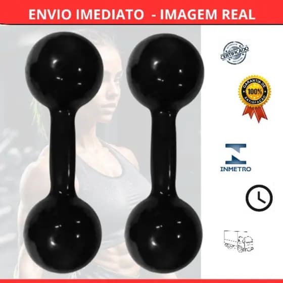 Halter o PAR 2KG CADA  total 4kg emborrachado halteres barato