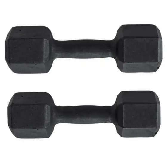 Halter halteres peso academia 4kg sextavados pintado o par 8kg
