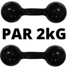 Halter par 2 kg emborrachado total 4 kg halteres Premium PROMOÇÃO
