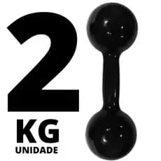 Halter halteres 2 kg bola emborrachado ( unidade)