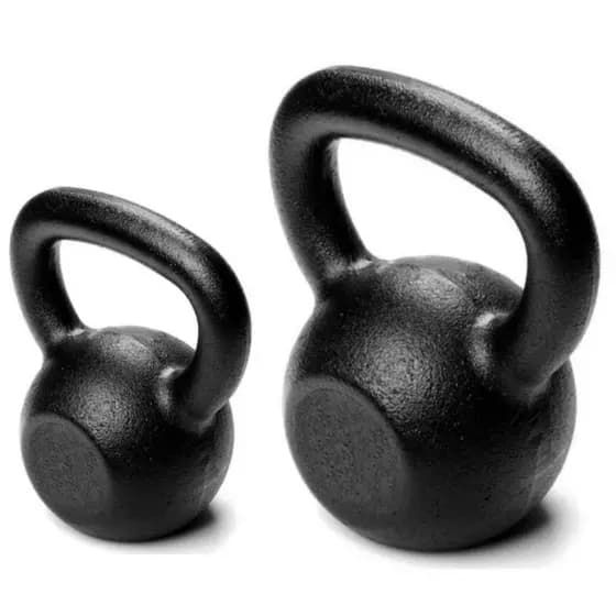 kettlebell 6kg pintado + kettlebell 12kg pintado kit total 18kg halter halteres crossfit