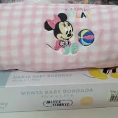 Cobertor de Bebê Minnie Rosa Xadrez Jolitex 90x110cm | Macio e Antialérgico
