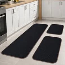 Jogo de Tapete para Cozinha Sala 3 Peças Varias cores Passadeira antiderrapante Decorativo ll Piso