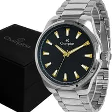 Relógio Masculino Champion Analógico Prata Original Luxo