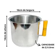 Canecão Fervedor  Extra Cabo De Madeira Nº16 (2,5 Litros)