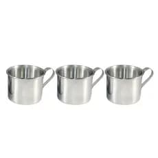 Kit Com 3 Canecas de Alumínio Escolar, moscow mulle polida Com Orla Nº08 (300ml)