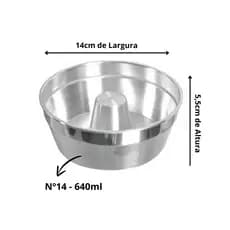 Forma de Bolo Padaria / Pudim Nº14- 640ml