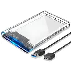 Case Hd 3.0 Externa Hd Sata Ssd Notebook 2.5 Pc Envio Rapido Transparente Transmissao 5gbps Usb 3.0 Sata 3 Gaveta
