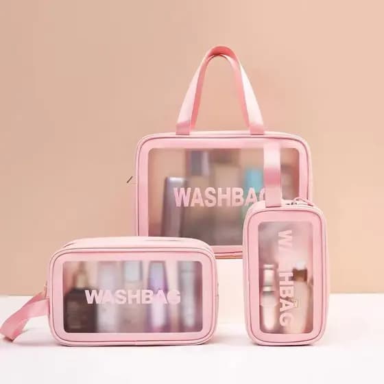 Necessaire  Maquiagem Feminina  Transparente a prova de água Remédios Marisa