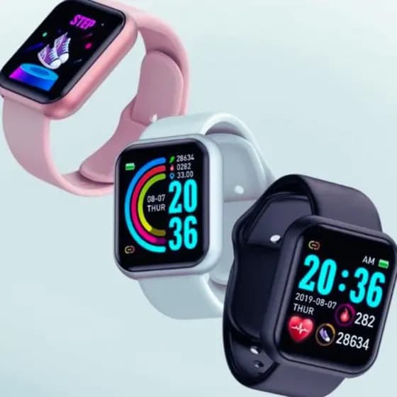 Relógio Smartwatch D20 Pro Bluetooth Coloca Foto na Tela Monitor Cardíaco Pressão Esportivo Android iPhone