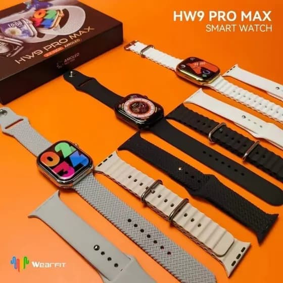 Smart Watch HW9 Pro Max Série 9 Tela Amoled de 2,2 Polegadas 2 Correias Smart Watch