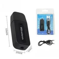 Receptor Bluetooth USB P2 Adaptador Áudio Wireless 3.5mm para Carro Som PC Auxiliar Música