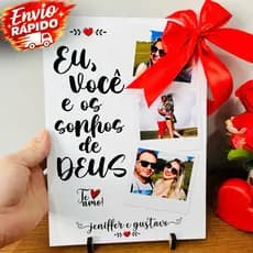 Presente dia dos Namorados Quadro Fotos Casal Personalizado Especial Namorada Esposo Marido Namorado Quadrinho Decorativ