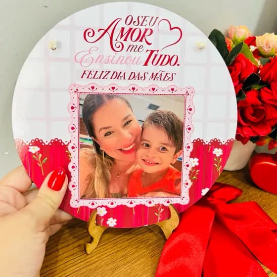 Guirlanda de Natal Personalizado com Foto Plaquinha decorativa Decoração Natal Natalina Quadro decorativo Família