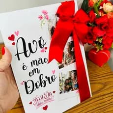 Quadro Decorativo Presente para Mãe Avó Vovó personalizado com fotos plaquinha decorativa lembrancinha avó vovó mamãe