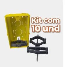 Kit Reparo Salva caixa de luz 4x3, tomadas e interruptor + Parafuso