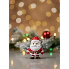 kit 05 Papai Noel Enfeite Chaveiro/Decoração para Árvore de Natal uso Versátil 5cm