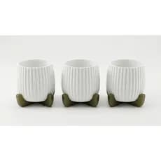 Kit 3 vasos minimalista decorativo com suporte, suculentas, cactos vaso para plantas