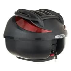 Bau de Moto Glider 40 Litros Speed Bauleto Com Base Bagageiro Universal + Grade Externa