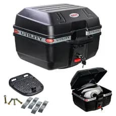 Baú de Moto Utility Glider 28 Litros - Utility Bauleto Com Base Bagageiro Motoboy Modelo Universal