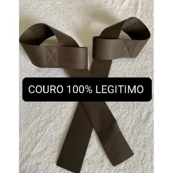 Strap Fita Couro 100% Legítimo Academia Musculação