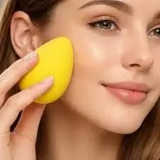Esponja para Base Make/ Esponja de Maquiagem Formato Manga | Esponja para corretivo/ Esponja para Pó/ Esponja MangoMacia