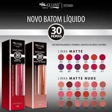 Batom Líquido Max Love 30 Horas/ Matte Nude/ Max Love/ Cor 657 a 661
