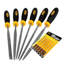 Kit com 6 Limas Agulha para Reparo ou Afiação Ourives Micromecanica Relógios Profissional Vonder