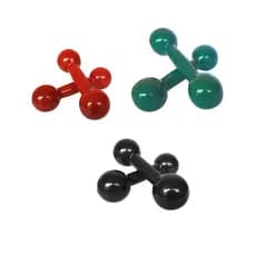 3 Pares De Halteres Emborrachado 2 De Cada 3kg 4kg E 5kg
