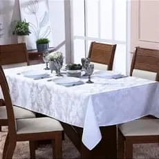Toalha De Mesa 4 ou 6 Lugares Jacquard Tecido Cozinha