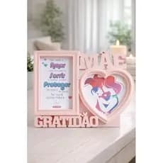 Porta Retrato Duplo Dia das Mães 10x15 Moldura Mãe Gratidão Presente Decorativo