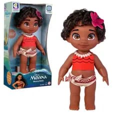 Boneca Moana Bebê Baby Articulada Princesa da Disney Original em Vinil Macio 36 cm - Cotiplás