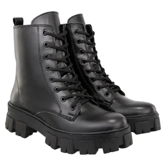 Bota Feminina Coturno Cano Curto Plataforma Tratorada Blogueira Oferta