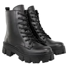 Bota Feminina Coturno Cano Curto Plataforma Tratorada Blogueira Oferta
