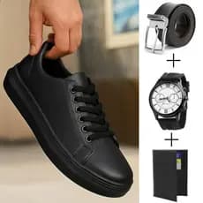 Sapato sapatenis tenis leve preto + Acessorios