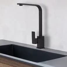 Torneira Monocomando Cromo 360º Za-207 Acabamento Escovado Cor Preto