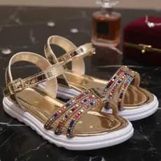 Sandália Infantil Menina Com Strass Brilho Blogueirinha Papete Casual Macia e Confortável do 20 ao 27