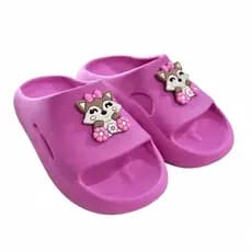 Chinelo Nuven Raposa Flor Infantil Feminino Leve Confortável Slide de Menina